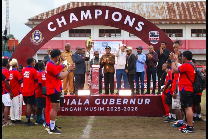 Foto berita: Gubernur Nawipa Minta Freeport Dukung Tim Papua Tengah di Putaran Nasional