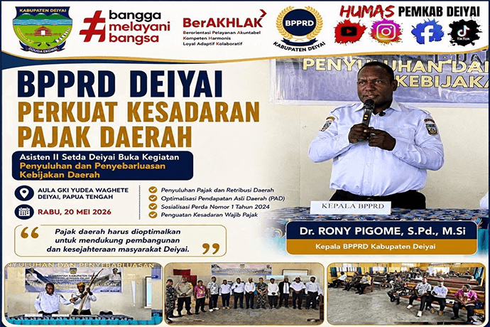Foto berita: Pemda Deiyai Dorong Kesadaran Taat Pajak, Asisten II: Pajak Fondasi Pembangunan Daerah
