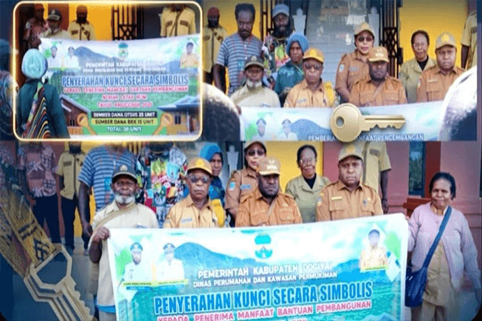 Foto berita: Wujud Nyata Kesejahteraan: Bupati Yudas Tebai Serahkan 38 Unit Rumah Layak Huni bagi Masyarakat Dogiyai
