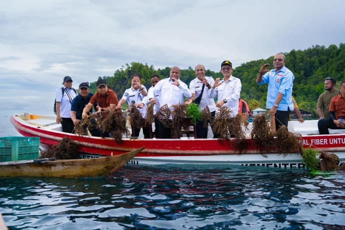 Foto berita: Gubernur Papua Siapkan Yapen Jadi Sentra Rumput Laut Terbesar di Papua