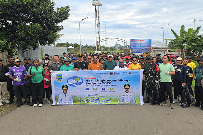 Foto berita: Korem 173/PVB Bersama Pemprov Papua Tengah Peringati HLH Sedunia
