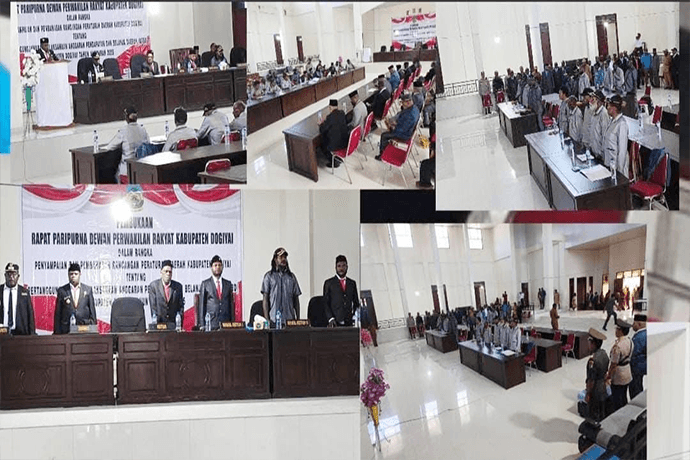 Foto berita: Pemda Sampaikan RAPBD Pertanggungjawaban TA 2025 di Rapat Paripurna DPRK Dogiyai