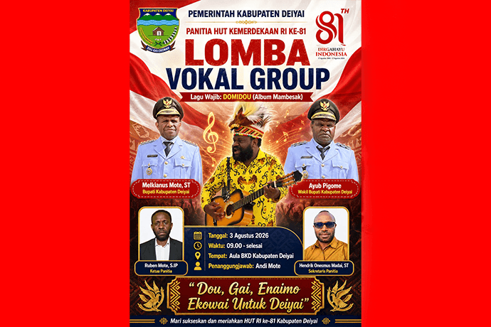 Foto berita: 32 Group Musik Getarkan Deiyai Melalui Lomba Vokal Group Akustik Mambesak