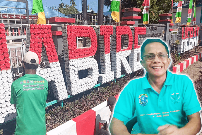 Foto berita: DLH Manfaatkan Limbah Plastik untuk Gapura HUT RI ke-81