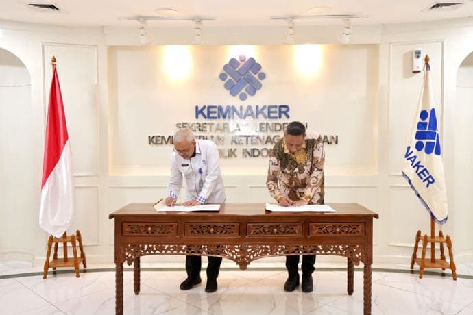 Foto berita: Kemnaker dan BPD HIPMI Jaya Teken Kesepahaman Bersama untuk Tingkatkan Keterampilan Tenaga Kerja