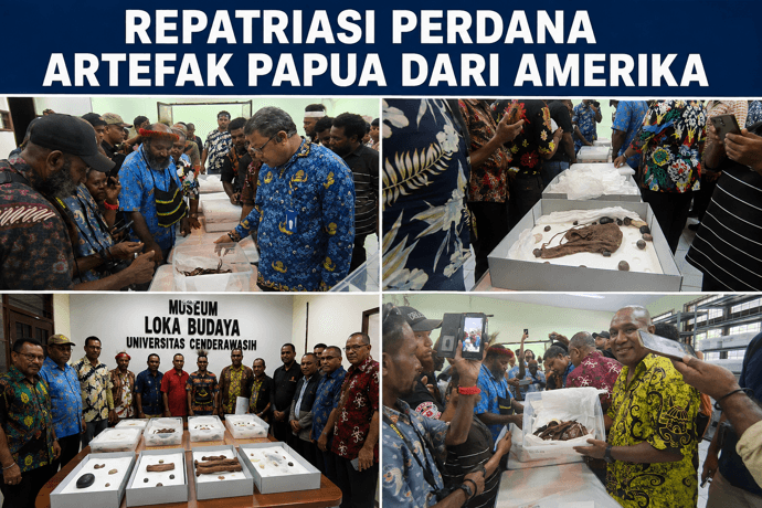 Foto berita: UNCEN Terima Repatriasi Perdana Ribuan Artefak Budaya Papua dari Amerika 