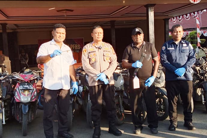 Foto berita: Polres Nabire Ungkap Delapan Kasus 3C, Tujuh Tersangka Diamankan dalam Operasi Sikat Noken 2026
