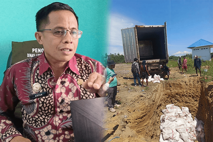 Foto berita: Pemusnahan 600 Karung Ayam Beku Rusak