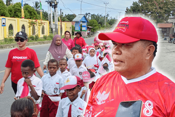 Foto berita: Jalan Santai HUT SD Negeri 2 Nabire dan Sambut HUT ke-81 RI