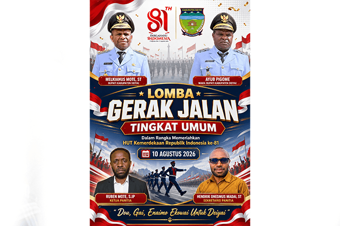 Foto berita: Lomba Gerak Jalan Warnai HUT RI 2026 di Deiyai